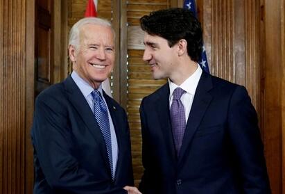 美国总统拜登首次访问加拿大 两国承诺在多领域推进合作